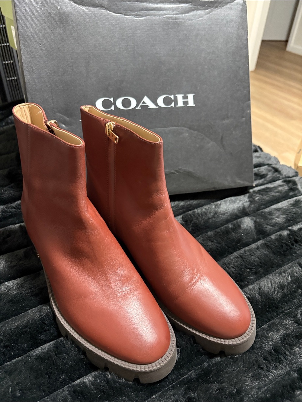 COACH Men's Chukka Boots in Rust